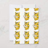 Carte De Remerciements Dessin de chat (Dos)