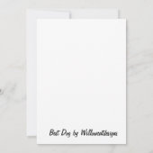 Carte De Remerciements Dessin de la meilleure ligne de chien par Willowca (Dos)
