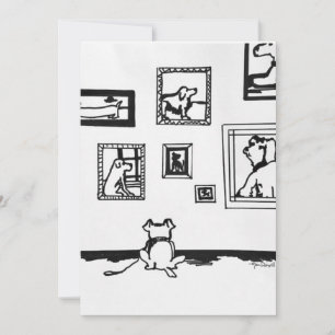 Carte De Remerciements Dessin de la meilleure ligne de chien par Willowca