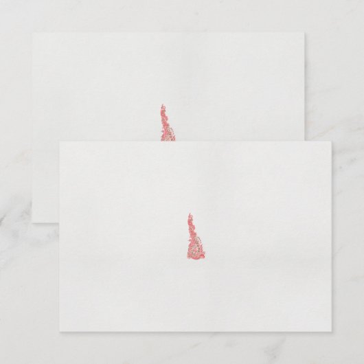 Carte De Remerciements dessin d'un oiseau avec des fleurs dessus (Devant / Derrière)