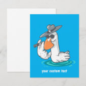 Carte De Remerciements dessin humoristique du patron de canard (Devant / Derrière)