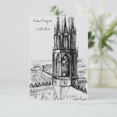 Carte De Remerciements Dessin libre de Prague avec amour (Debout devant)