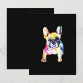 Carte De Remerciements Dessin original de Bulldog (Devant / Derrière)