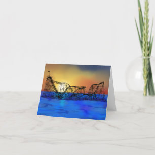 Carte De Remerciements Dessous de verre à rouleaux Seaside Heights