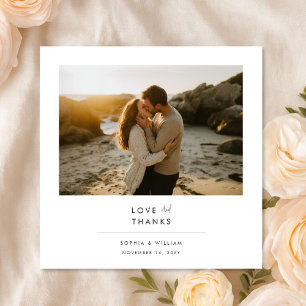 Carte De Remerciements Destination de plage romantique pour coucher de so