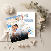 Carte De Remerciements Destination Grèce Santorini Mariage photo