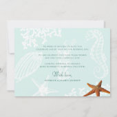 Carte De Remerciements Destination plage étoile de mer photo mariage (Dos)