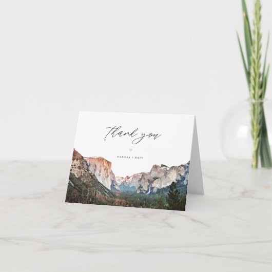 Carte De Remerciements Destination Skyline du Parc national de YOSEMITE (Devant)