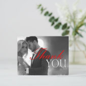 Carte de remerciements détachée (Debout devant)