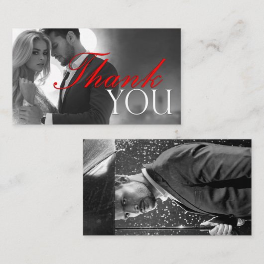 Carte de remerciements détachée (Devant / Derrière)