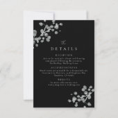 Carte De Remerciements Détails de laque noire (Devant)