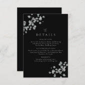 Carte De Remerciements Détails de laque noire (Devant / Derrière)