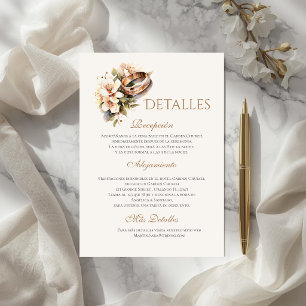 Carte De Remerciements Détails de mariage bohème en espagnol