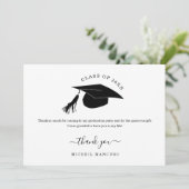 Carte de remerciements d'études - Lycée ou Collège (Debout devant)