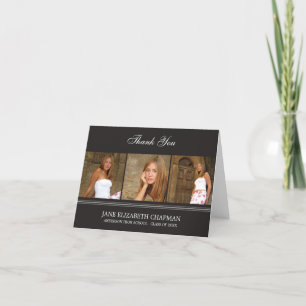 Carte de remerciements d'études supérieures stylis