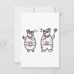 Carte De Remerciements Deux capybaras festifs fêtent une fête
