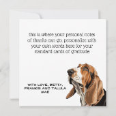 Carte De Remerciements Deux Jolies faces Basset Hound (Dos)