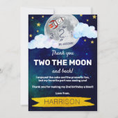 Carte De Remerciements Deux La Lune 2e Anniversaire (Devant)