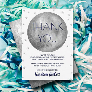 Carte De Remerciements Deux La Lune 2e Anniversaire