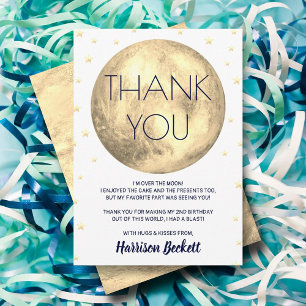 Carte De Remerciements Deux La Lune 2e Anniversaire