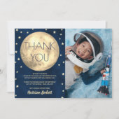 Carte De Remerciements Deux La Lune 2e photo d'anniversaire (Devant)