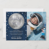 Carte De Remerciements Deux La Lune 2e photo d'anniversaire (Devant)