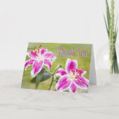 Carte De Remerciements Deux Lys Stargazer Rose (Devant)