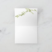 Carte De Remerciements Deux oiseaux sur une branche de Bud Rose (Intérieur)