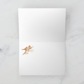 Carte De Remerciements Deux petits moineaux bruns pêche de la nature rust (Intérieur)