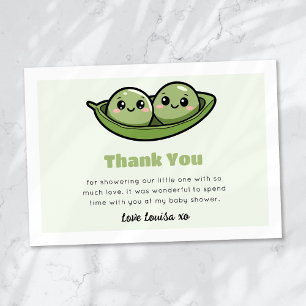 Carte De Remerciements Deux petits pois dans un Baby shower jumeau Pod