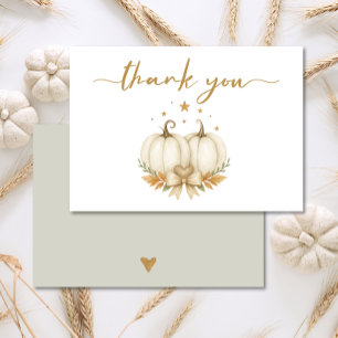Carte De Remerciements Deux Petits Potirons Fête Prénatale de Jumelles Re