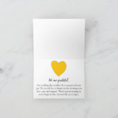 Carte De Remerciements Deux pingouins | Coeur jaune | Remerciements pour  (Intérieur)