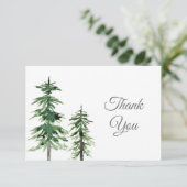 Carte De Remerciements Deux pins aquarelles (Debout devant)