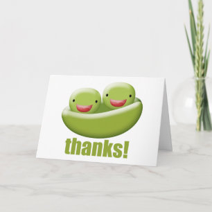 Carte De Remerciements Deux Pois Dans Un Pois Remercient