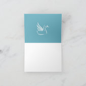 Carte De Remerciements Deux White Swan Wedding Thank (Intérieur)