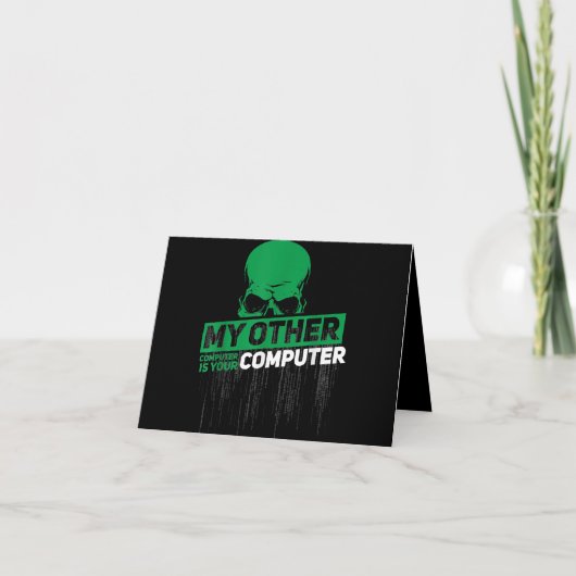 Carte De Remerciements Développeur Sysadmin Engineer Hacker Code d'admini (Devant)