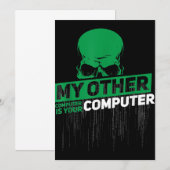 Carte De Remerciements Développeur Sysadmin Engineer Hacker Code d'admini (Devant / Derrière)