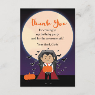 Carte de remerciements d'Halloween de Little Dracu