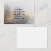 Carte de remerciements d'hiver (Devant / Derrière)