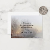 Carte de remerciements d'hiver (Devant/Arrière en situation)