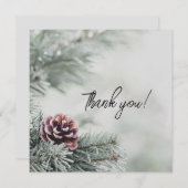 Carte de remerciements d'hiver (Devant / Derrière)