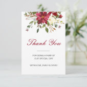 Carte de remerciements d'hiver de Noël, Mariage Ca (Debout devant)