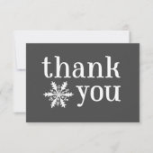 Carte de remerciements d'hiver Snowflon (Devant)