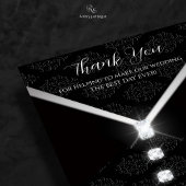 Carte de remerciements Diamant Cravate noire