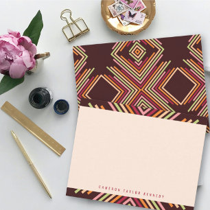 Carte De Remerciements Diamètre géométrique Grilles Modes Modernes Gradua