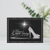 Carte De Remerciements Diamond Glass Slipper Thank You Card (Debout devant)