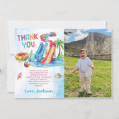 Carte De Remerciements Diapositive d'eau photo d'anniversaire (Devant)