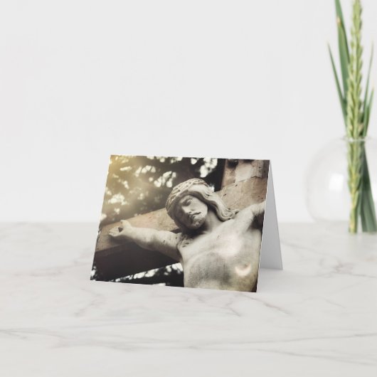 Carte De Remerciements Dieu Aime Dans La Foi Et L'Amour (Devant)