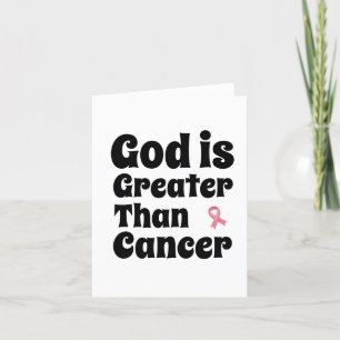 Carte De Remerciements Dieu est plus grand que le cancer - Foi inspirante