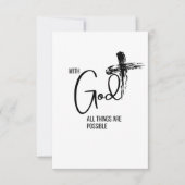 Carte De Remerciements Dieu Toutes Les Choses Sont Possibles (Devant)
